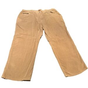 Lizwear Signature Corduroy Pants Women's 22W Tan Stretch Straight Leg Casual
